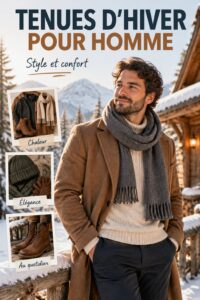 Femme habillée en tenue d'hiver élégante, prête à prendre la route.