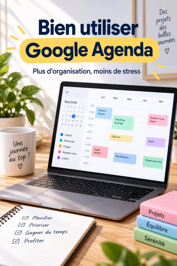 Capture d'écran de Google Agenda affichant un emploi du temps de chauffeur professionnel, optimisé pour maximiser l'efficacité.