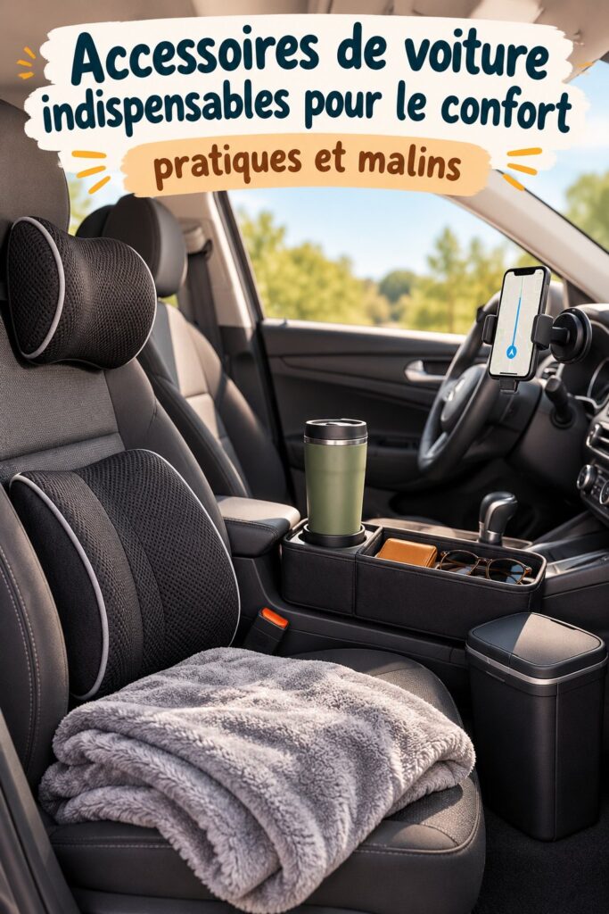 Accessoires variés pour l'intérieur d'une voiture moderne