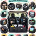Une voiture bien organisée avec des accessoires pratiques de rangement.