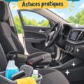 Intérieur de voiture propre et bien rangé, montrant un habitacle accueillant.
