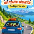 Femme conduisant prudemment dans une voiture, illustrant des conseils de sécurité routière.