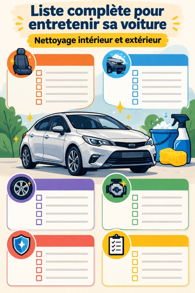 Image d'une voiture propre et brillante après un detailing méticuleux.