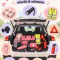 Voiture équipée avec des éléments de sécurité pour femmes chauffeurs.