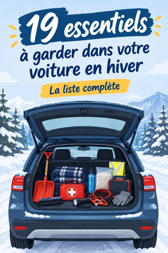Kit d'hiver pour voiture avec 19 essentiels