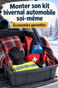 Kit hivernal automobile avec accessoires essentiels pour l'hiver