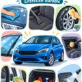 Image d'une voiture propre et brillante après un nettoyage professionnel, représentant l'entretien automobile.