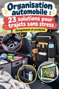 une voiture bien organisée avec des accessoires pratiques