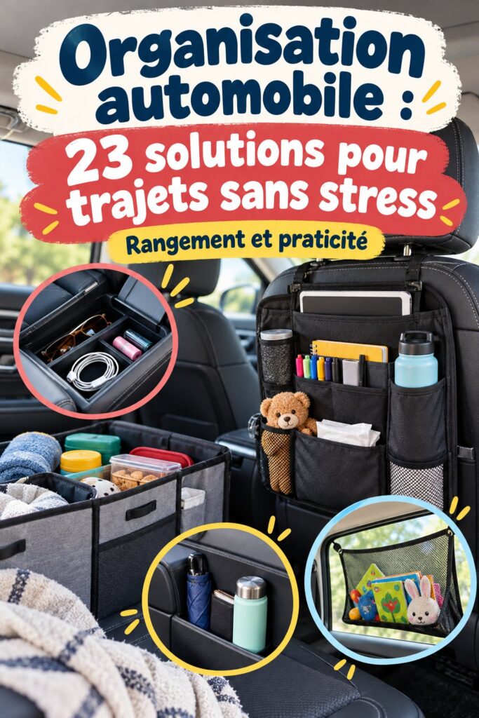 une voiture bien organisée avec des accessoires pratiques