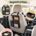 Voiture parfaitement organisée avec rangements pratiques