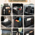 Vue d'une voiture bien organisée avec des accessoires de rangement pratiques