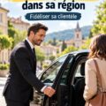 Femme chauffeur souriante conduisant sa voiture, prête à offrir un service impeccable.
