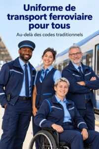 uniforme ferroviaire inclusif porté par une femme et un homme