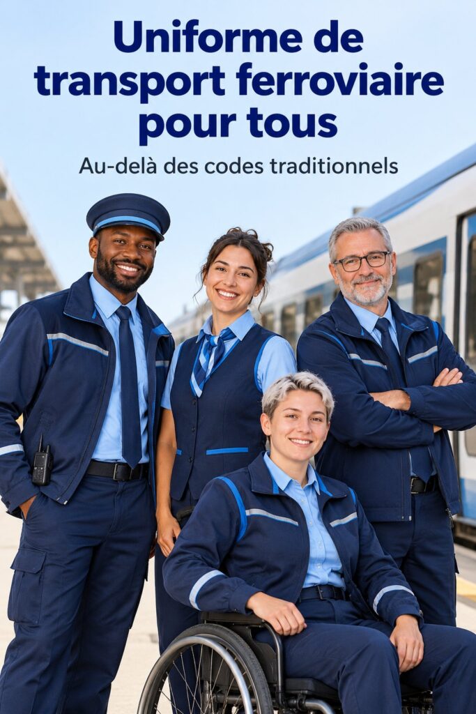 uniforme ferroviaire inclusif porté par une femme et un homme